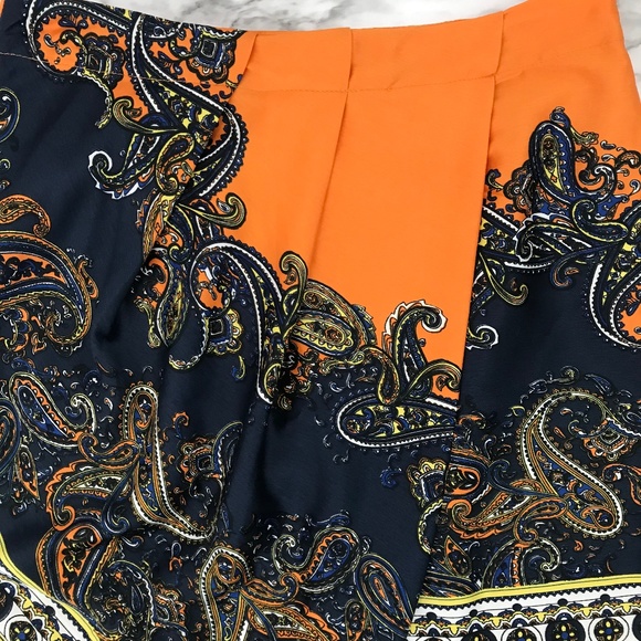 Holly and Whyte by Lindex Navy Paisley Skirt XS - Picture 2 of 8